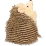 Uni Toys Knuffeldier Egel - zachte pluche stof - bruin - 23 cm - dieren speelgoed