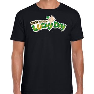 St. Patricks day t-shirt zwart voor heren - Its your lucky day - Ierse feest kleding / outfit / kostuum