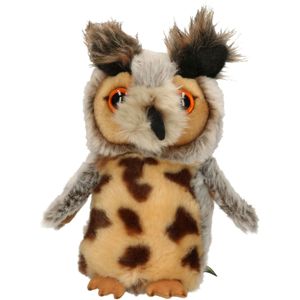 Pluche kleine knuffel dieren Oehoe uil vogel van 18 cm - Speelgoed knuffels uilen/vogels - Leuk als cadeau voor kinderen