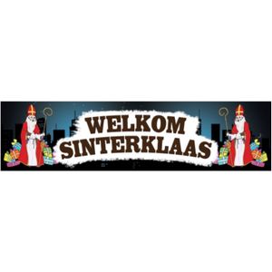 Sinterklaas PVC spandoek 200 x 50 cm