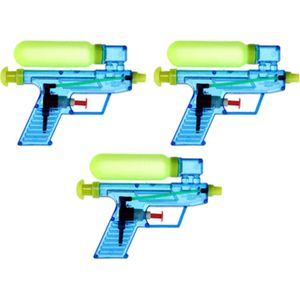 3x Waterpistool/waterpistolen blauw 15 cm