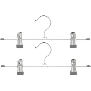 Set van 12x stuks metalen kledinghangers voor broeken 30 x 11 cm - Kledingkast hangers/kleerhangers/broekhangers