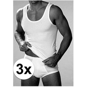 3x Beeren heren ondergoed Classic wit maat L - Onderbroeken/slips voor heren