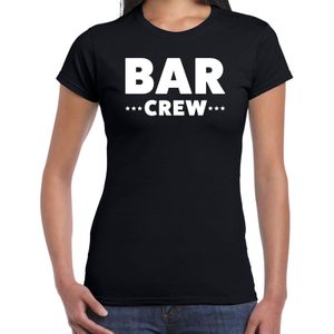 Bellatio Decorations Bar Crew t-shirt voor dames - personeel/staff shirt - zwart