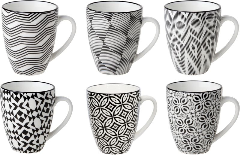 Cosy&Trendy Nikko Black Beker - Ø 7 cm - Set-6
