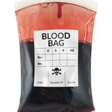 Funny Fashion Halloween nep bloed zak - 2x - ophangbaar - 300 ml - carnaval artikel - verpleegster