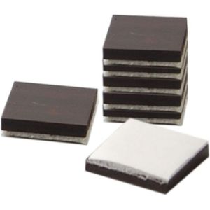 36x Vierkante koelkast/whiteboard magneten met plakstrip 2 x 2 cm zwart - Hobby en kantoorartikelen - 2cm