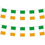 2x Papieren slinger Ierland 4 meter - Ierse vlag - Supporter feestartikelen - Landen decoratie/versiering