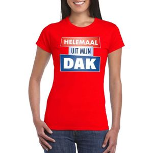 Rood Helemaal uit mijn dak t-shirt voor dames - Party t-shirts