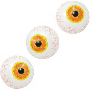 Opblaasbare oogbal ballen - 3x stuks - 40 cm - Halloween versiering