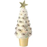 2x stuks complete kunstkerstboom met kerstballen goud 29 cm - Kerstversiering - Kerstbomen - Kerstaccessoires