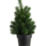 Kunstboom/kunst kerstboom groen 22 cm - Kunst kerstboompjes/kunstboompjes