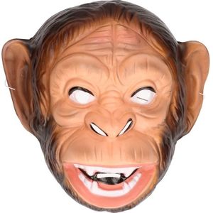 Plastic apen/aap/chimpansee dieren verkleed masker voor volwassenen