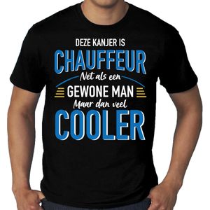 Grote maten Deze kanjer is chauffeur net als een gewone man maar dan veel cooler t-shirt zwart voor heren - kado shirts - beroepen shirts - vaderdag shirts