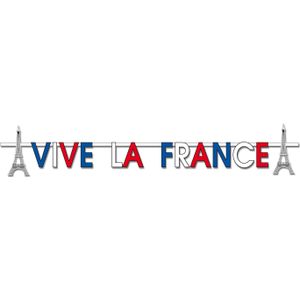 Letterslinger - viva la France - 2 meter - Frankrijk - themafeest decoratie