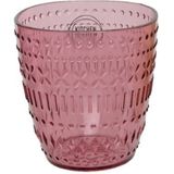 Schenkkan/waterkan/sapkan/limonadekan set met 4 glazen roze
