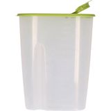 Voedselcontainer strooibus - 2x - groen - 2,2 liter - kunststof - 20 x 9,5 x 23,5 cm