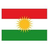 20x Binnen en buiten stickers Koerdistan 10 cm - Koerdische vlag stickers - Supporter feestartikelen - Landen decoratie en versieringen