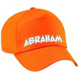 Bellatio Decorations Cadeau pet/cap voor heren - Abraham - oranje - vijftig/50 jaar - verjaardag