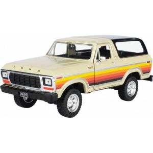 Motor Max modelauto/speelgoedauto Ford Bronco hard top - creme - schaal 1:24/19 x 8 x 8 cm