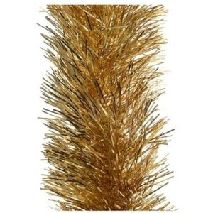 8x Kerstslingers goud 10 cm x 270 cm - Guirlande folie lametta - Gouden kerstboom versieringen