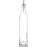 2x Glazen azijn/olie flessen met schenktuit 500 ml - Zeller - Keuken/kookbenodigdheden - Tafel dekken - Azijnflessen - Olieflessen - Doseerflessen van glas