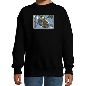 Dieren sweater koalaberen foto - zwart - kinderen - Australische dieren/ koala cadeau trui - sweat shirt / kleding