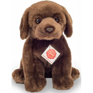 Hermann Teddy Knuffeldier hond Labrador - zachte pluche - premium kwaliteit knuffels - donkerbruin - 25 cm
