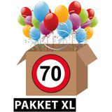 Verkeersbord 70 jaar feestartikelen pakket XL
