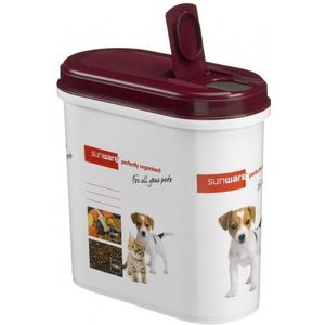 Sunware Kattenvoer/hondenvoer huisdieren - voedsel/voercontainer - grote bus - kunststof - 2.2 liter - strooidoos