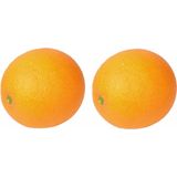 Set van 6x stuks kunst fruit sinaasappels van 8 cm - Namaak/Nep decoratie fruit - Fruitschaal