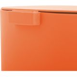 MSV Pedaalemmer - kunststof - oranje - 3L - klein model - 15 x 27 cm - Badkamer/toilet