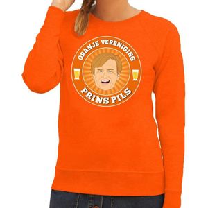 Oranje vereniging Prins Pils sweater / trui oranje dames - Koningsdag kleding