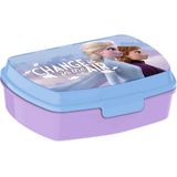 Disney Frozen lunchbox set voor kinderen - 3-delig - blauw/lila - incl. gymtas/schooltas