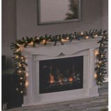 1x Dennenslingers/dennen guirlandes met 35 LED lampjes/lichtjes 270 cm - Kerstversiering/kerstdecoratie