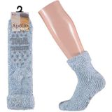 Wollen huis sokken anti-slip voor meisjes lichtblauw maat 23-26 - Slofsokken kinderen