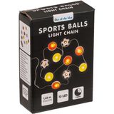 Lichtsnoer - sport thema - 160 cm - op batterij - voetbal, tennis, basketbal