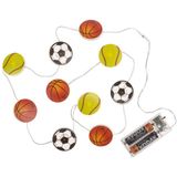 Lichtsnoer - sport thema - 160 cm - op batterij - voetbal, tennis, basketbal