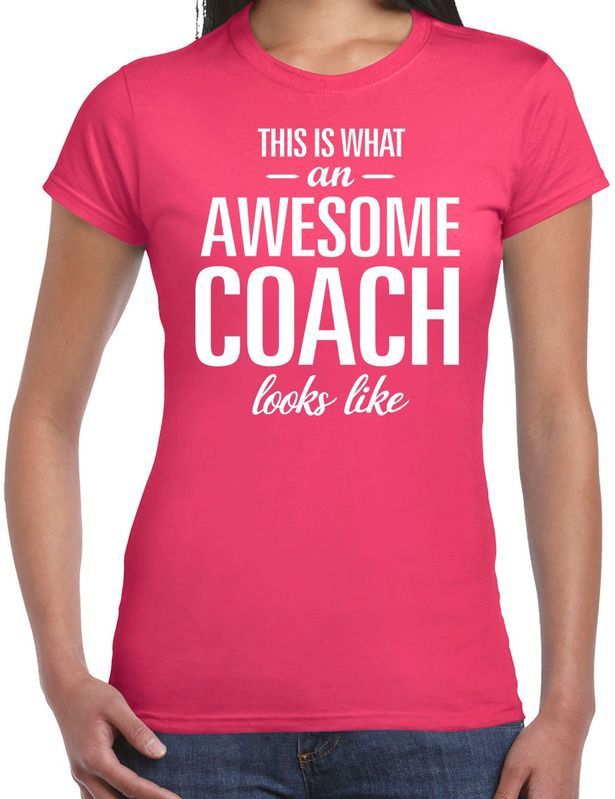 Awesome coach cadeau t-shirt roze dames - Coach bedankt cadeau