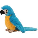Pia Soft Toys Knuffeldier Papegaai - zachte pluche stof - premium kwaliteit knuffels - blauw - 20 cm - Papegaaien