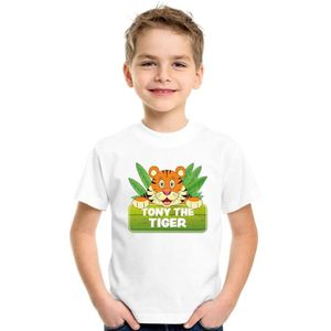 Tony the tiger t-shirt wit voor kinderen - unisex - tijger shirt - kinderkleding / kleding