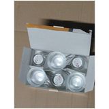 Set van 6x theeglazen/koffieglazen met RVS oortje/handvat - 170 ml