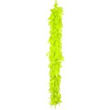 Boa kerstslingers - met veren - 2x st - neon groen - 180 cm - 50 gram - kerstversiering