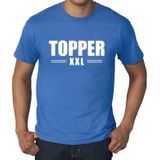 Grote maten Topper XXL t-shirt blauw - plus size heren
