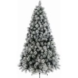 Besneeuwde kunst kerstboom op metalen poot 120 cm kunstbomen - Kunst kerstbomen/kunstbomen