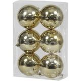 Othmar Decorations Kerstballen - 6 stuks - goud - glanzend - 10 cm