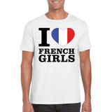 I love French girls t-shirt wit heren - Frankrijk shirt