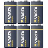 Varta Energy Alkaline batterij - 6x - 9V - blokbatterij - LR61