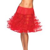 Lange rode petticoat voor dames