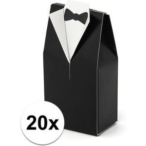 20x Bruiloft kado doosjes bruidegom